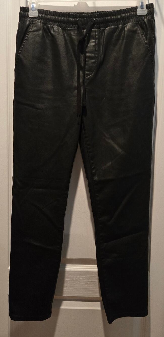 Sanctuary faux leather casual pant with drawstring waist sz L